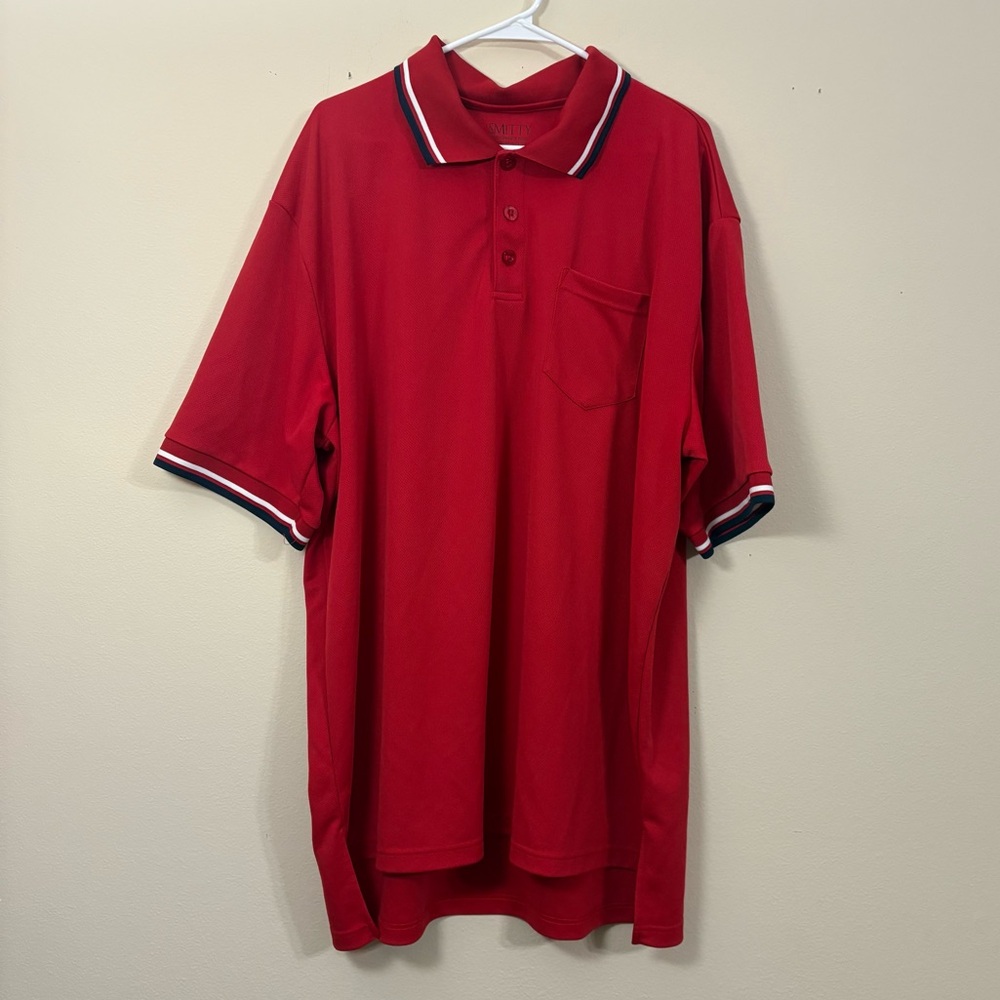 Smitty polo shirt mens 2XL red performance mesh moisture wicking cl